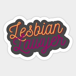 Lesbian Lawyer - Pride Colors Sticker